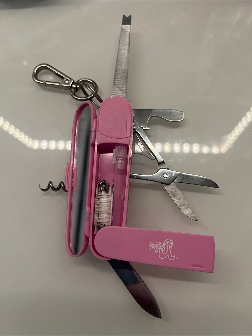 Y2K Miss A Kit Pink Army Knife Multitool Knife